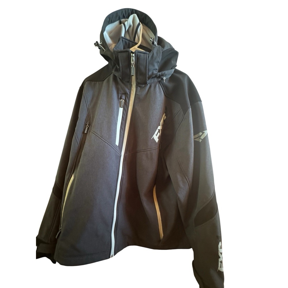 FXR Men's 2XL Black 2018 Mission Lite Tri-Lam Snowboarding Jacket Waterproof Zip